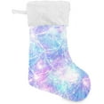 thumbnail image 1 of Mermaid Galaxy Print Christmas Stockings, Christmas Presonalized Large Stocking Sock, Set of 2 Xmas Party Winter Decor Candy Bag Family Holiday Gift, 17.7 Inch, 1 of 7