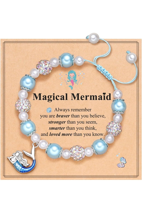 Mermaid Gifts for Girls Graduation Birthday Christmas Bracelets for Girls Daughter Granddaughter Niece