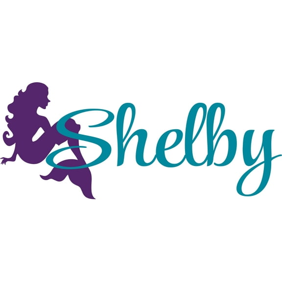 Mermaid Girls Name Mermaids Tail Customized Wall Decal - Custom Vinyl Wall Art - Personalized Name - Baby Girls Boys Kids Bedroom Wall Decal Room Decor Wall Stickers Decoration Size (12x20 inch)