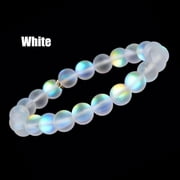 Mermaid Glass Crystal Moonstone Bracelets Multicolor Matte Shining Stone Bead NM