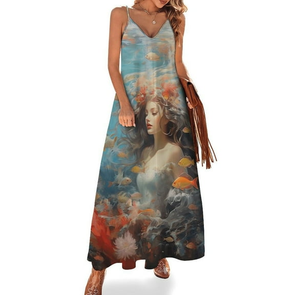 Mermaid Glitter Fish Scale Girls Design Sleeveless Dress Woman Fashion Long Dresses Women's Summer Suit Dress 2025