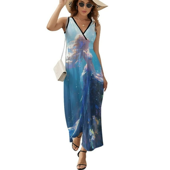 Mermaid Glitter Fish Scale Girls Sleeveless Dress Female Clothing Dress Women Summer 2025 Dress