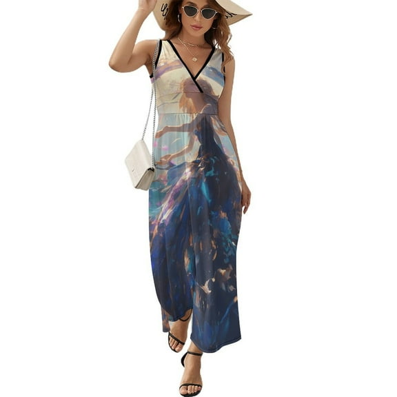 Mermaid Glitter Fish Scale Girls Sleeveless Dress Female Clothing Dress Women Summer 2025 Dress