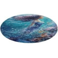 thumbnail image 1 of Mermaid Glitter Fish Scale Girls Washable Round Rug -Circle Area Rugs for Nursery Bedroom, Vintage Non Slip Non Shedding Low Pile Carpet for Living Room Coffee Table Entryway, 1 of 6