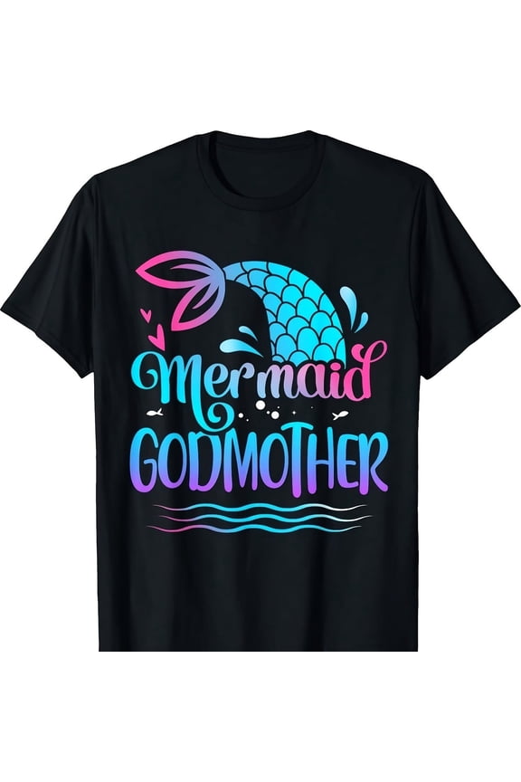 Mermaid Godmother Cute Mermaid Birthday Family Matching T-S1HirtMade From