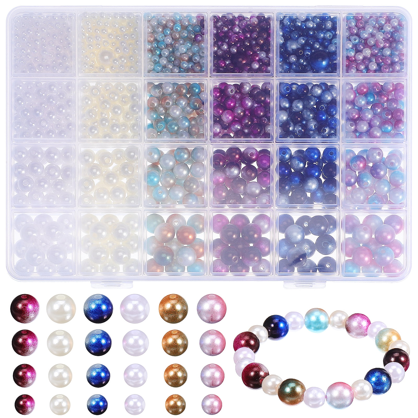 UKCOCO Faux Pearls Assorted Color Easy to Use for DIY Jewelry Crafting