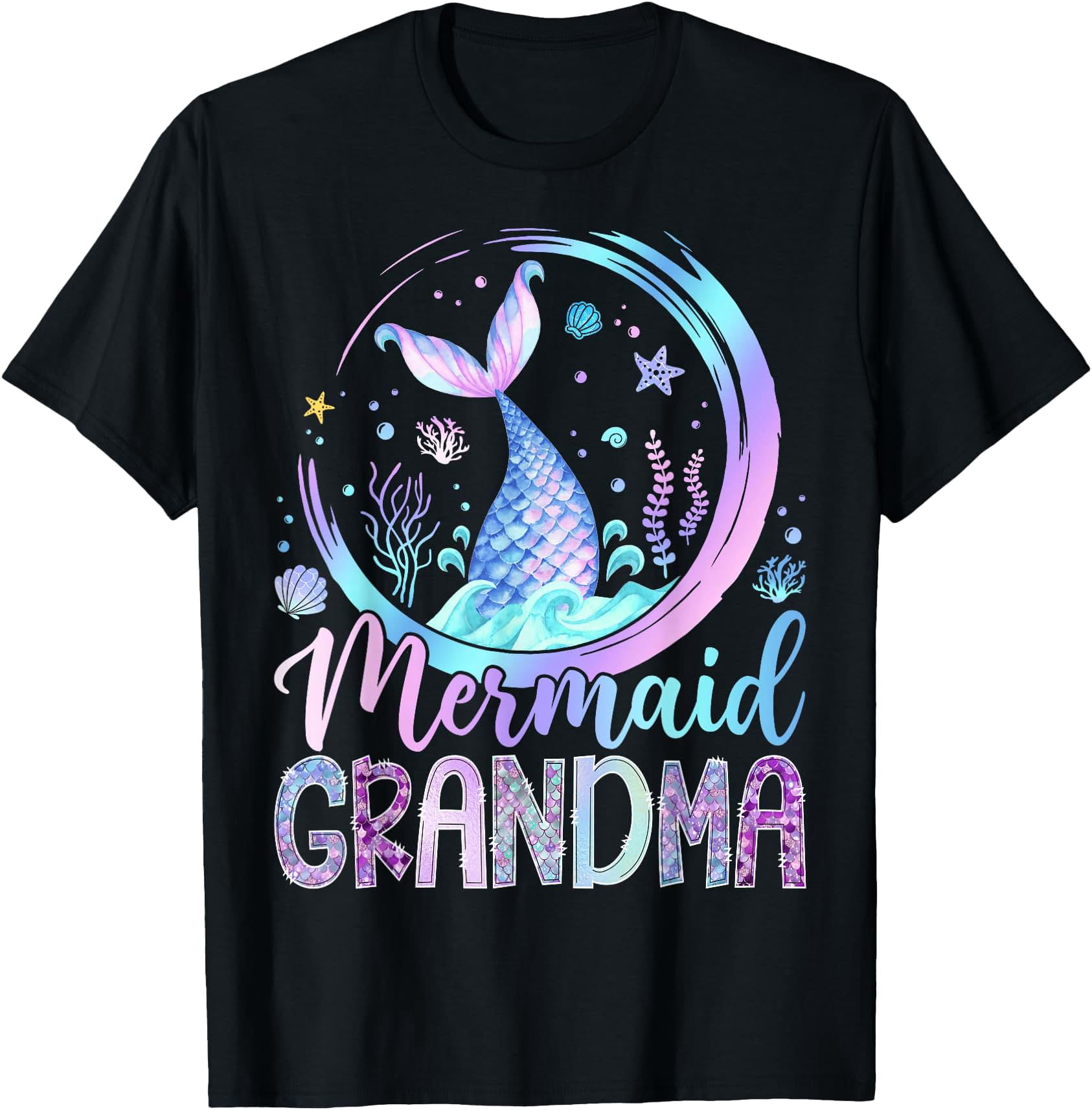 Mer Made Lids Mermaid Grandma Funny Birthday Girl Party Family Matching T-Shirt ...