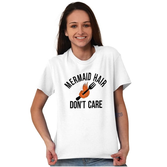 Mermaid Hair Don't Care Beach Lover Women's Graphic T Shirt Tees Brisco Brands M