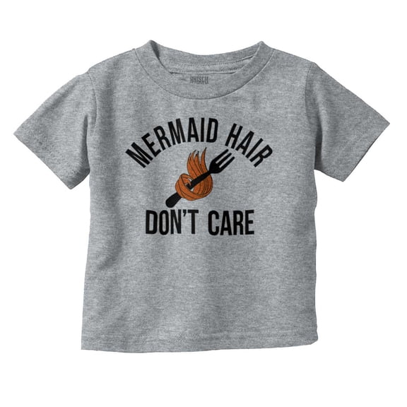 Mermaid Hair Don't Care Beach Lover Youth T Shirt Tee Girls Infant Toddler Brisco Brands 12M