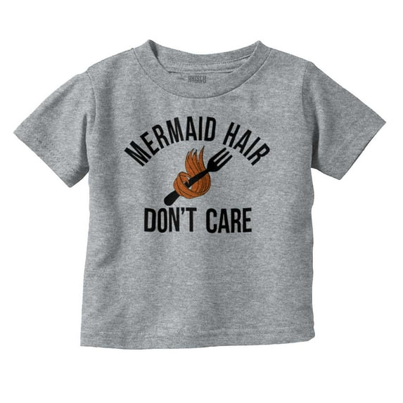 Mermaid Hair Don't Care Beach Lover Youth T Shirt Tee Girls Infant Toddler Brisco Brands 12M