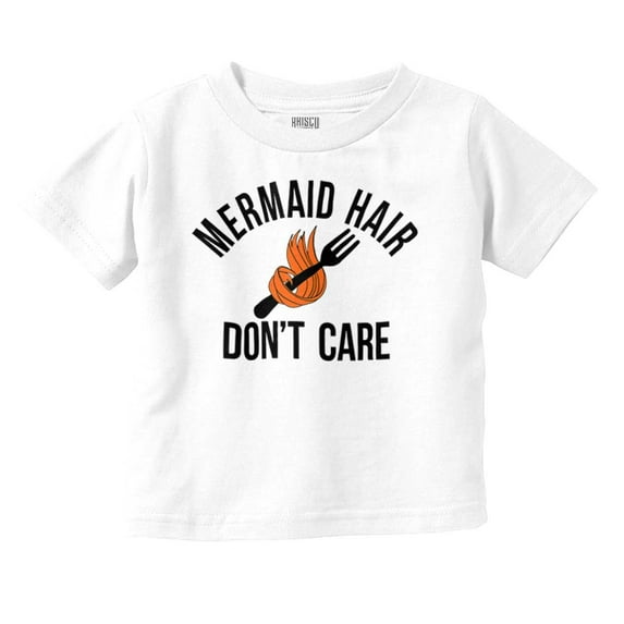 Mermaid Hair Don't Care Beach Lover Youth T Shirt Tee Girls Infant Toddler Brisco Brands 4T