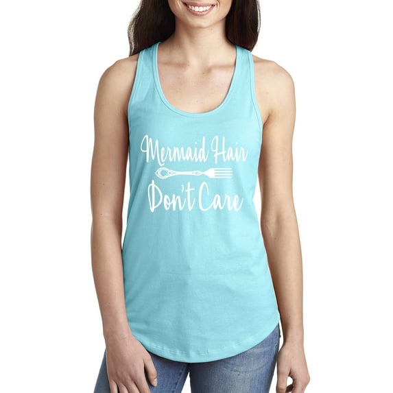 Mermaid Hair Don't Care Racerback Tank
