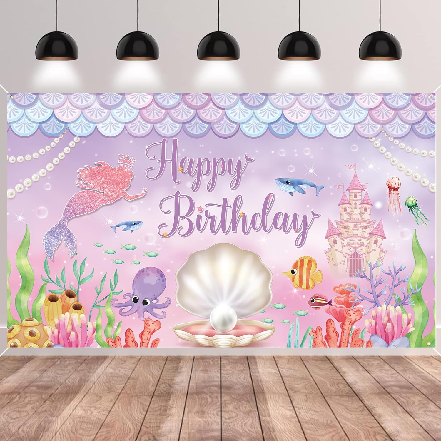Mermaid Birthday Banner – Under The Sea Party Decorations For Kids' Celebration - View #9