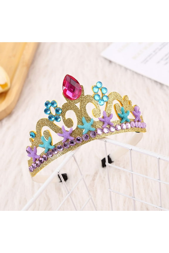 Mermaid Headband,Princess Party Crown Children Hairband,Festive Head Hoop Headwear Accessories
