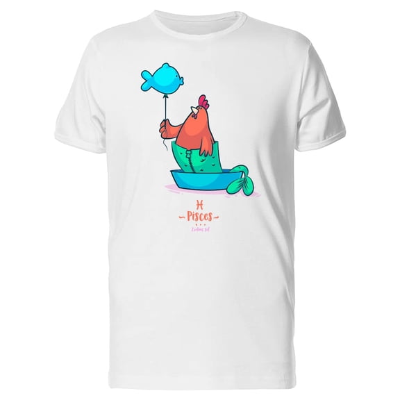 Mermaid Hen With A Blue Balloon Tee Men's -Image by Shutterstock