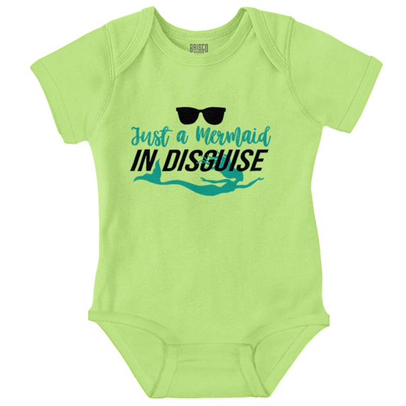 Mermaid In Disguise Cute Beach Day Bodysuit Jumper Girls Infant Baby Brisco Brands 18M