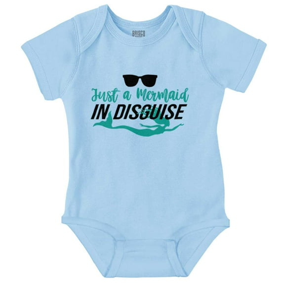 Mermaid In Disguise Cute Beach Day Bodysuit Jumper Girls Infant Baby Brisco Brands NB