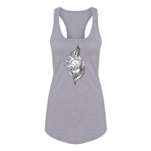 Mermaid In Shell Racerback Tank Women -Image by Shutterstock, Female Large