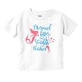 thumbnail image 1 of Mermaid Kisses Adorable Beach Day Youth T Shirt Tee Girls Infant Toddler Brisco Brands 18M, 1 of 5