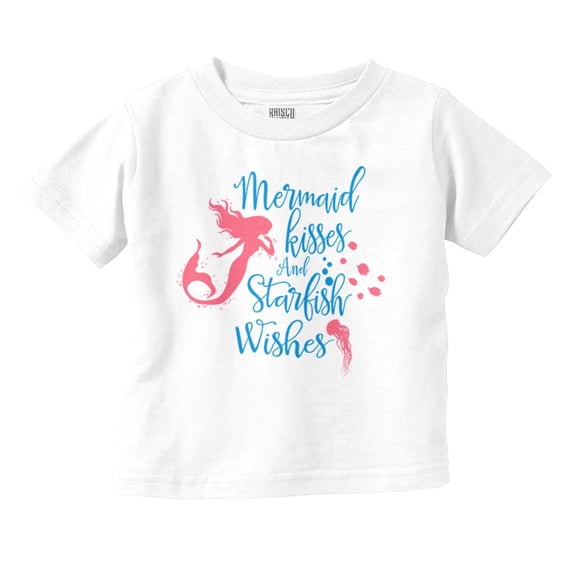 Mermaid Kisses Adorable Beach Day Youth T Shirt Tee Girls Infant Toddler Brisco Brands 2T