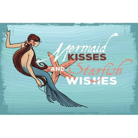 "Mermaid Kisses" Painting Print on Wrapped Canvas