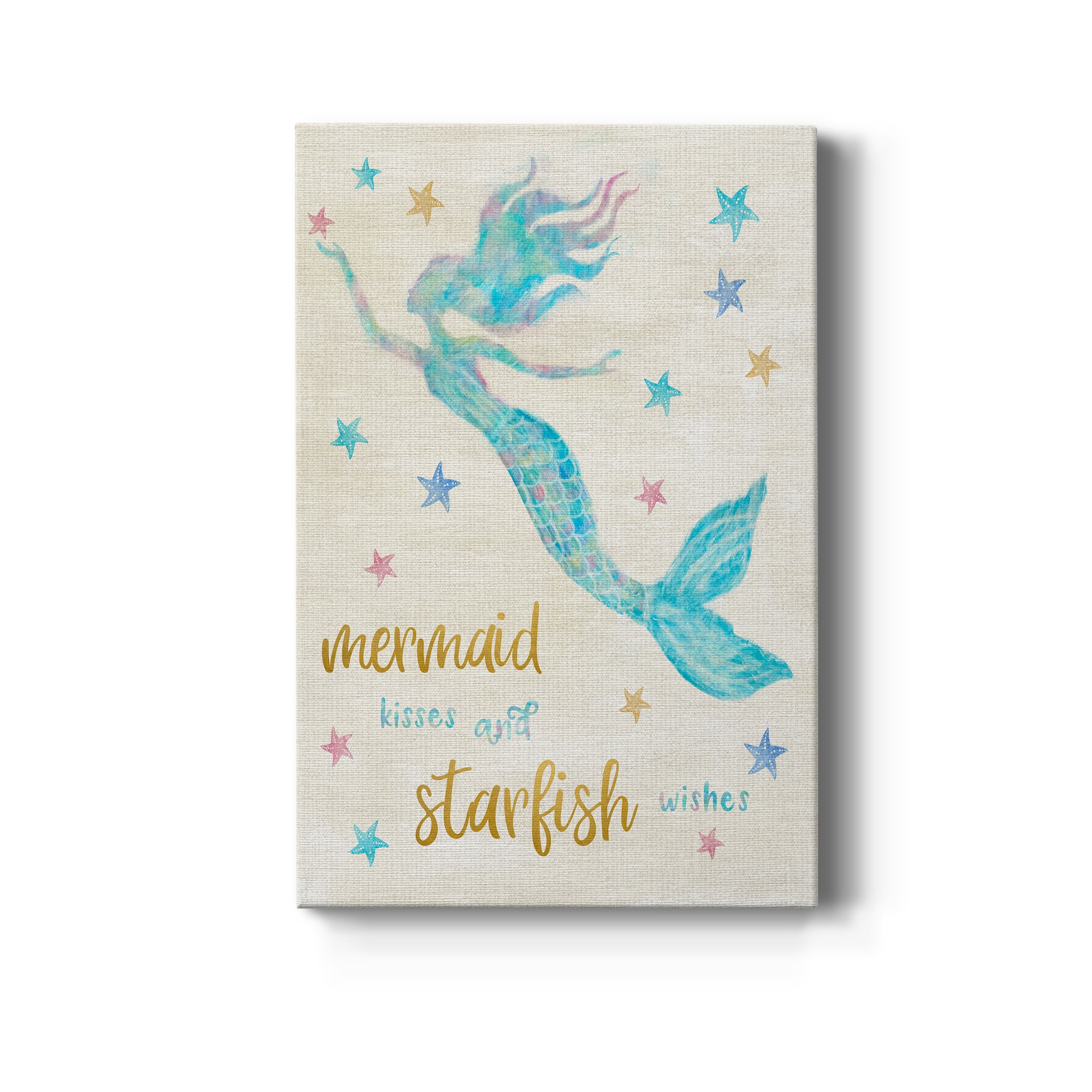 Mermaid Kisses Premium Gallery Wrapped Canvas - Ready to Hang - 8 x 12