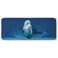 thumbnail image 1 of Mermaid Kitchen Mat, Realistic Mermaid Queen in Ocean Deep Waters Aquatic Fantasy Design Art, Plush Decorative Kitchen Mat with Non Slip Backing, 47" X 19", Blue and White, by Ambesonne, 1 of 1