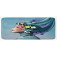 thumbnail image 1 of Mermaid Kitchen Mat, Woman Underwater Themed Make up Hairstyle Starfishes Seashells Fishes Bubbles, Plush Decorative Kitchen Mat with Non Slip Backing, 47" X 19", Multicolor, by Ambesonne, 1 of 1