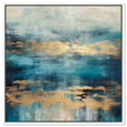 thumbnail image 1 of Mermaid Lagoon Canvas Colorful Abstract Wall Art by Art Remedy, White Frame, 20" x 20", 1 of 7