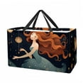 thumbnail image 1 of Mermaid Large Capacity Reusable Foldable Oxford Cloth Laundry Organizer with Picnic Baskets, Cube Organizer, and Laundry Basket, 1 of 7