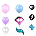 thumbnail image 1 of Mermaid Latex Balloon Set Theme Birthday Party Decoration Wedding Atmosphere Scene Layout Props - style：style6；, 1 of 1