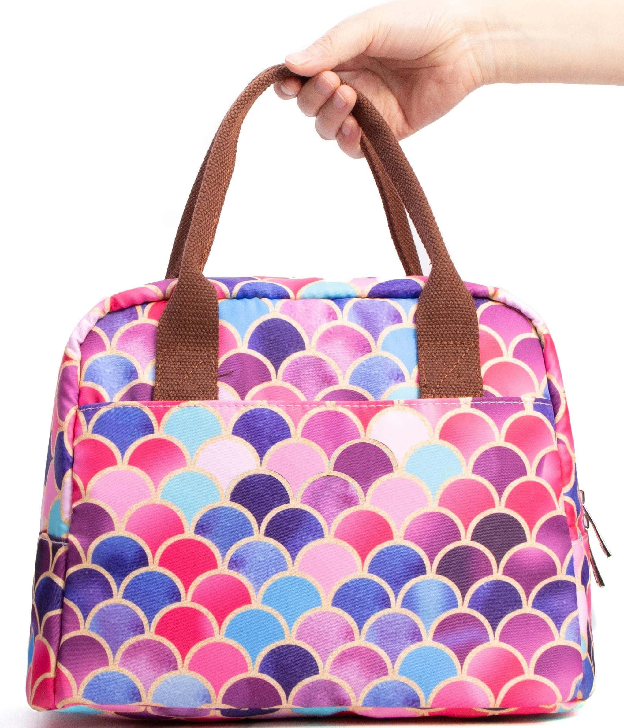Cute Lunch Bag Women Girls Insulated Canvas Cooler Handbag - Temu