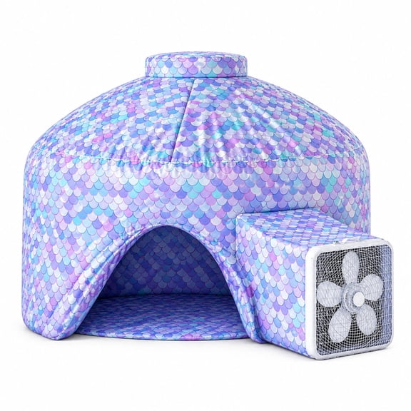Mermaid Magic Fort Air Tent, 77 x 50 in, Polyester, Indoor Use