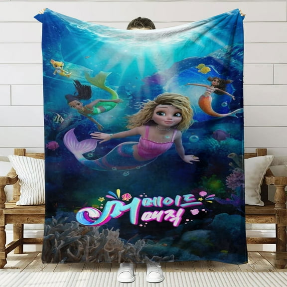 Mermaid Magic Throw Blanket Gifts for Fans Lover Girls Boys Women Present Hoodie Him Bed 60"x80"