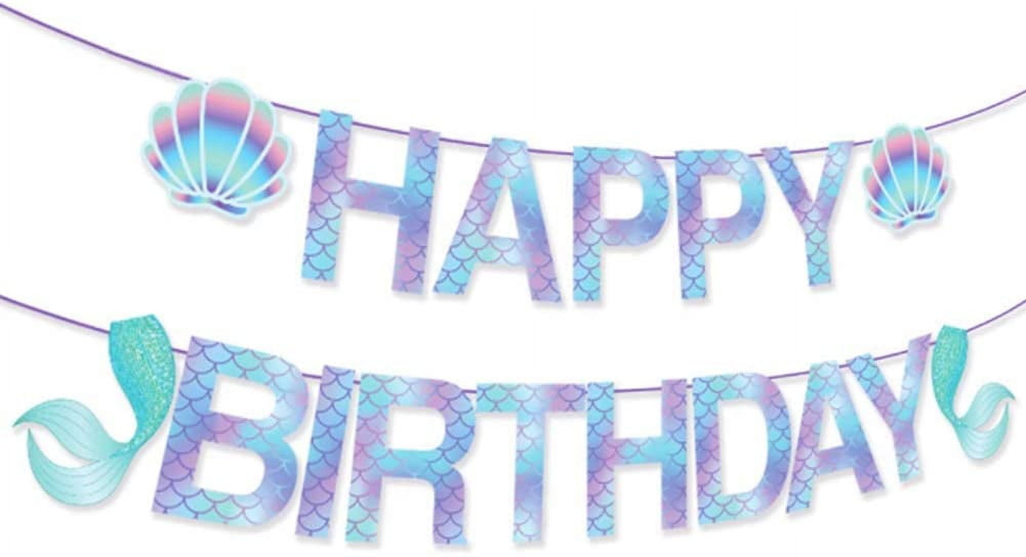 Gisneze HMYH523 Happy Birthday Party Banner, Multicolor, 13 Count