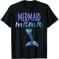 thumbnail image 1 of Mermaid Mama Cute Funny Matching Mermaid Birthday Party T-Shirt, 1 of 3