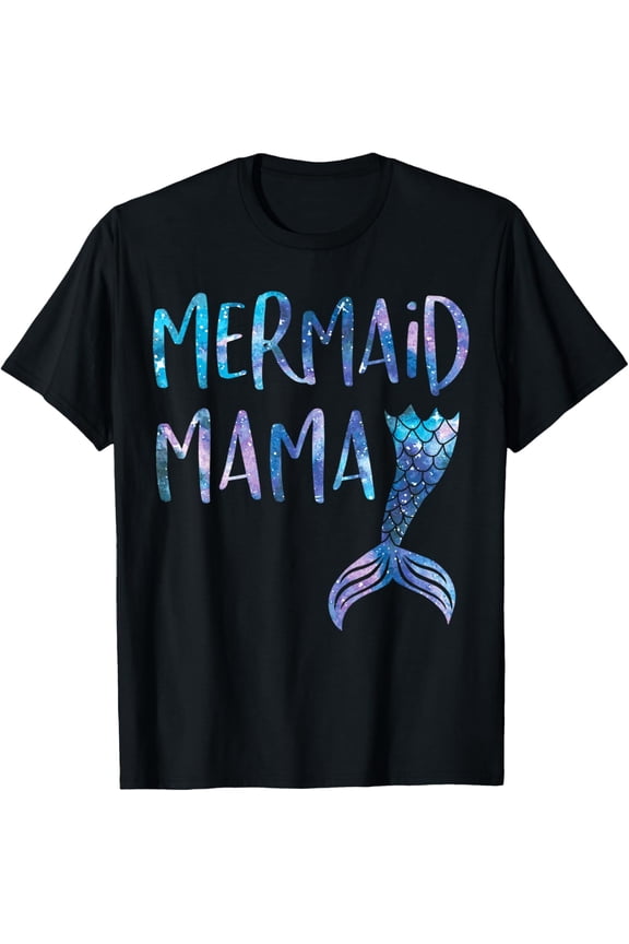 Mermaid Mama Tail Matching Mermaid Squad Birthday Party T-Shirt
