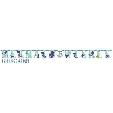 Mermaid 'Mermaid Wishes' Jumbo Letter Banner Kit (1ct)