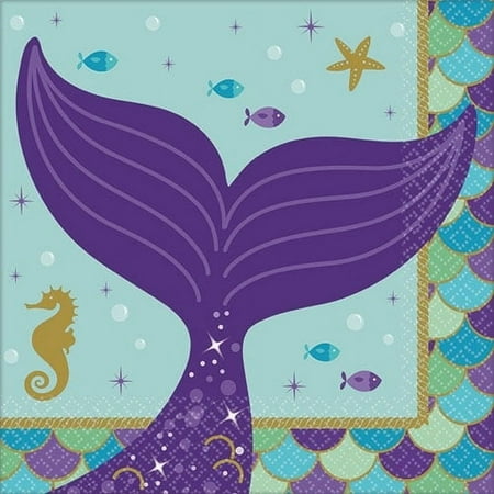 Mermaid 'Mermaid Wishes' Small Napkins (16ct)