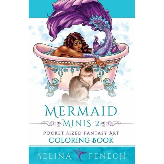Mermaid Minis 2 - Pocket Sized Fantasy Art Coloring Book, (Paperback)