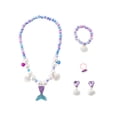 thumbnail image 1 of Mermaid Necklace Bracelet Set Mermaid Jewelry Kit Included Shell Necklace Bracelet Ring Earrings Organza Bags for Mermaid Party Costume Jewelry Supplies, 1 of 2