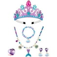 thumbnail image 1 of Mermaid Necklace Bracelet Set Mermaid Jewelry Kit Included Shell Necklace Bracelet Ring Earrings Organza Bags for Mermaid Party Costume Jewelry Supplies, 1 of 4