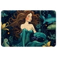 thumbnail image 1 of Mermaid Non-Slip Polyester Office Mat Chair Rug - Machine Washable Office Rug, 1 of 6