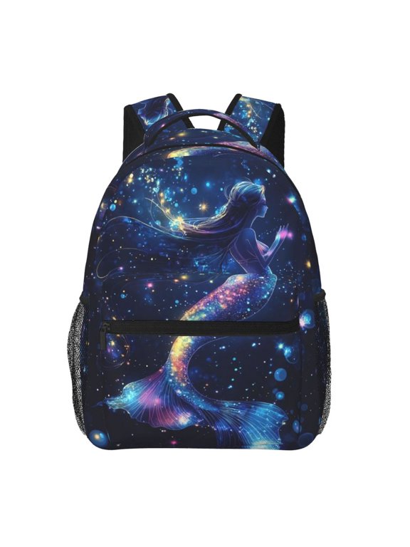 Mermaid Ocean Backpack Lightweight Rucksack Travel Bag for Men and Women
