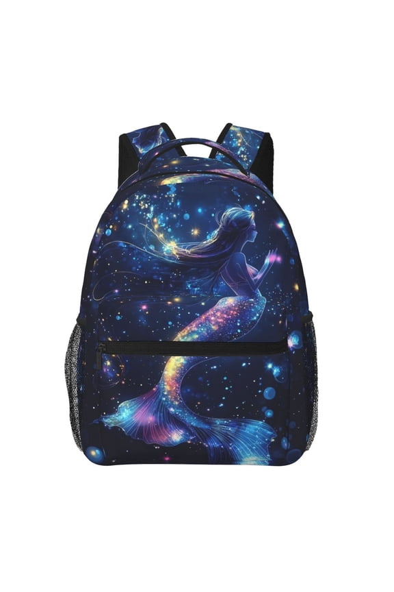 Mermaid Ocean Backpack Lightweight Rucksack Travel Bag for Men and Women