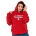 thumbnail image 1 of Mermaid Off Duty Cute Beach Day Vacay Women Plus Size Hoodie Brisco Brands 3X, 1 of 4