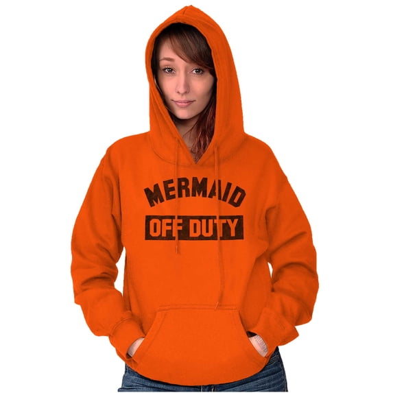 Mermaid Off Duty Cute Beach Lovers Hoodie Sweatshirt Women Brisco Brands L