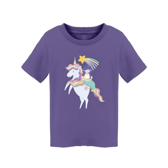 Mermaid On Unicorn T-Shirt Toddler -Image by Shutterstock,  2 Toddler