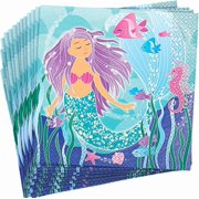 Mermaid Paper Luncheon Napkins, 6.5in, 16ct