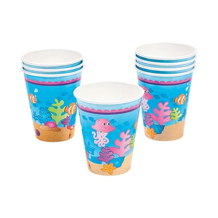 Mermaid Party 9Oz Cups - Party Supplies - 8 Pieces